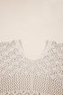 Mix Pattern Hollowed Knit Open Front Cardigan